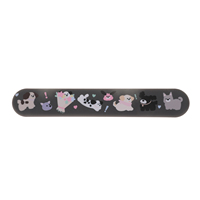 Tapis de souris d'ordinateur noir personnalisé avec motif anime antidérapant, imprimé par sublimation, repose-poignet en gel confortable, en caoutchouc écologique, résistant à l'eau
