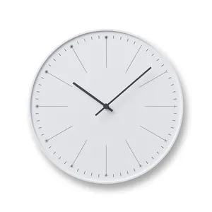 Jam Dinding Dekoratif Plastik Dandelion Sederhana Mode 12 Inci Jam Hadiah Senyap Bulat Putih Kustom untuk Ruang Tamu