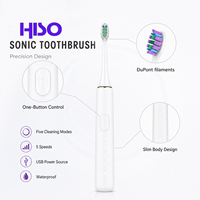 Brosse à dents électrique sonique à moteur à lévitation magnétique, 5 modes, poils souples, rechargeable par USB, étanche IPX7, brosse de voyage, rinçage