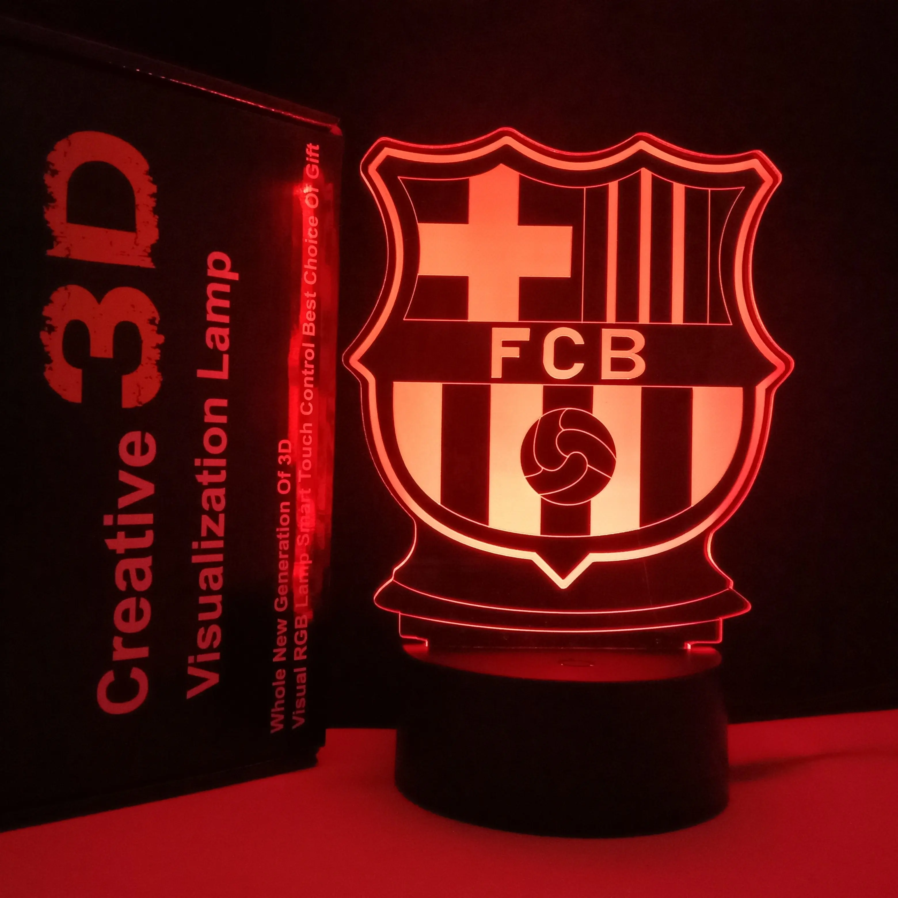 Penjualan Terbaik Lampu Malam 3D Mandalorian FCB Lampu Malam 3D Lampu Malam Hemat Energi Lampu Malam 3D Penggemar Sepak Bola Samping Lampu