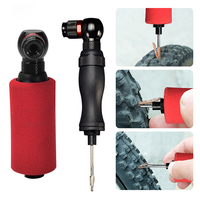 PRO-STAR Mini gonfleur de vélo d'urgence 2-en-1 en alliage d'aluminium pour valves Schrader/Presta, pompe de réparation de pneus >160 PSI avec cartouche de CO2 de 16g