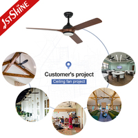 Ventilador de Techo 1stshine de 52 Pulgadas con Luz, Velocidad Ajustable, Función de Temporizador, Ahorro de Energía y Aspas Reversibles para Decoración del Hogar