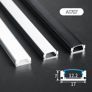 A1707 Venta Directa 17*7MM Luz lineal Led perfiles de extrusión de aluminio tira de luz Led canal de perfil de aluminio con difusor - Product Image 2