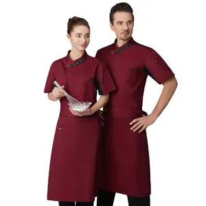Dernier modèle d'uniforme 5 étoiles pour le personnel d'un hôtel vêtements de serveur uniforme de chef cuisinier de restaurant