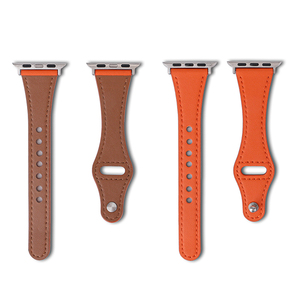 Correa de reloj de cuero genuino personalizada compatible con <span class=keywords><strong>Apple</strong></span> <span class=keywords><strong>Watch</strong></span> Band 42mm 44mm 45mm 46mm 49mm para iWatch Series - Product Image 6