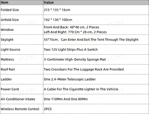 Nouvelle conception 2026, tente de toit portable facile à installer pour 2 à 4 personnes, avec poteaux en aluminium, système de levage électrique pour toit de voiture et support. - Product Image 3