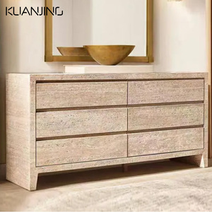 Tùy chỉnh kích thước tự nhiên bằng đá cẩm thạch bảng Top TV đứng bằng gỗ Lưu trữ hình chữ nhật TV tủ - Product Image 5