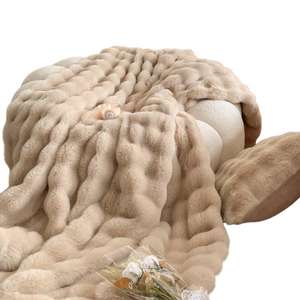 غطاء لحاف متعدد الوظائف من الفرو الصناعي عالي الوزن، صديق للبيئة، بتصميم كوري، مع إغلاق بسحاب، فاخر وخفيف - Product Image 5