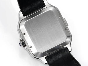 High-quality luxurious custom sapphire mirror-faced dial mechanical movement leather strap diamond <b>ring</b> watch with 41mm dial - Product Image 5