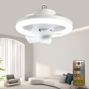 360 lumière de ventilateur LED rotative avec télécommande 30W E27 ventilateur intelligent de plafond pour salon chambre - Product Image 5