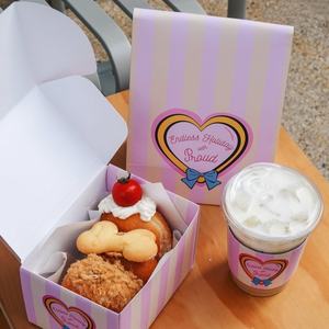 Impression personnalisée OEM Pack <span class=keywords><strong>Restaurant</strong></span> <span class=keywords><strong>à</strong></span> <span class=keywords><strong>emporter</strong></span> boulangerie beignets papier boîte/sac alimentaire Sushi gâteau Cookie pain carton - Product Image 1