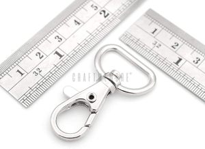 CRAFTMEMORE Inch Trigger <b>Snap</b> <b>Hooks</b> Classic Swivel Lobster Claw Clasps Purse Lanyard Clip Pack CSPS Silver - Product Image 3