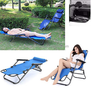 Chaise longue de camping d'extérieur au design moderne avec cadre en aluminium pliable, fauteuil inclinable portable pour jardin, pique-nique, détente - Product Image 5