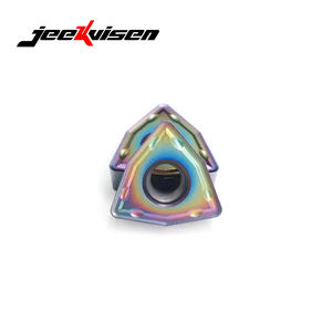 Inserto de carburo JEEKVISEN WCMT080412-SF JS115P para herramienta de taladro CNC, para torneado, corte y mecanizado en torno. - Product Image 4