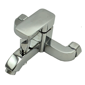 MCBKRPDIO Triple Crown <span class=keywords><strong>Prince</strong></span> Robinet de salle de bain Carré Split Gravity Baignoire de douche Eau chaude froide 1150 grammes Laiton Finition chromée Pluie - Product Image 2