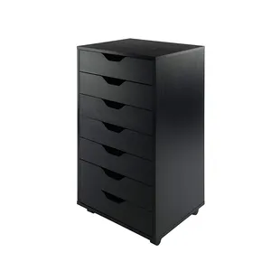 Современный Высокое качество многофункциональная деревянная корпусная мебель черный комод