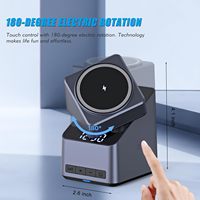 Multifunctionele 15W opvouwbare draadloze telefoonoplader 3-in-1 oplaadstation met klok voor iPhone, Apple Watch, AirPods en Samsung telefoons