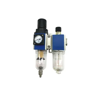 GFC200-08 1/4" Drain Type Aluminum Alloy Automatic Air Pneumatic Air Regulator Filter Lubricator