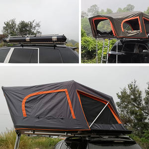 Grandes tentes <span class=keywords><strong>de</strong></span> camping <span class=keywords><strong>de</strong></span> plein air à coque rigide pliantes et imperméables en aluminium sur le <span class=keywords><strong>toit</strong></span> d'une voiture SUV familiale <span class=keywords><strong>de</strong></span> luxe pour le glamping - Product Image 2