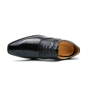 S0068X Nuevos Zapatos Oxford de Hombre de Cuero Genuino de Vaca, Formales, con Borde Abierto y Perlas Bordadas, Ligeros y a la Moda para Otoño, para Novio - Product Image 5