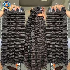 Capelli Umani Vergini Malesi Indiani 100% Naturali, Tessitura a Onda Profonda 100% Capelli Umani, Trama di Capelli Vergini Malesi - Product Image 2