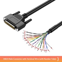 Cable de terminal DB9 de grado industrial, cable de conexión de un solo extremo, puerto paralelo, puerto serie, fabricado en China