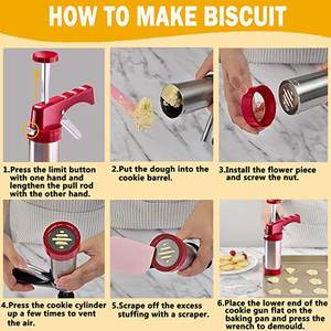 Venta al por mayor DD1020 Pistola de prensado de galletas clásica, juego de herramientas decorativas, discos de esténcil de acero inoxidable para galletas Spritz - Product Image 2