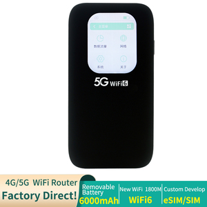 5G SA NSA Nano SIM UNISOC V510 <span class=keywords><strong>Modem</strong></span>,Mini bolso <span class=keywords><strong>WiFI</strong></span>, Hotspot portátil móvel Wi-Fi interior WiFi6 Roteador 6000mAh - Product Image 2