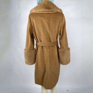 <span class=keywords><strong>Cappotto</strong></span> Lungo Elegante da <span class=keywords><strong>Donna</strong></span> <span class=keywords><strong>con</strong></span> Collo in Pelliccia Sintetica, Nuovo Arrivo di Fabbrica, Design Traspirante - Product Image 6