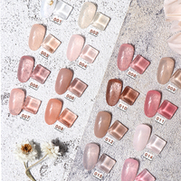 HS Nail Art Nouvelle Série Estivale 16 Couleurs Nude Translucide Vernis Gel UV Non Toxique Effet Gelée avec Logo Personnalisé en Usine