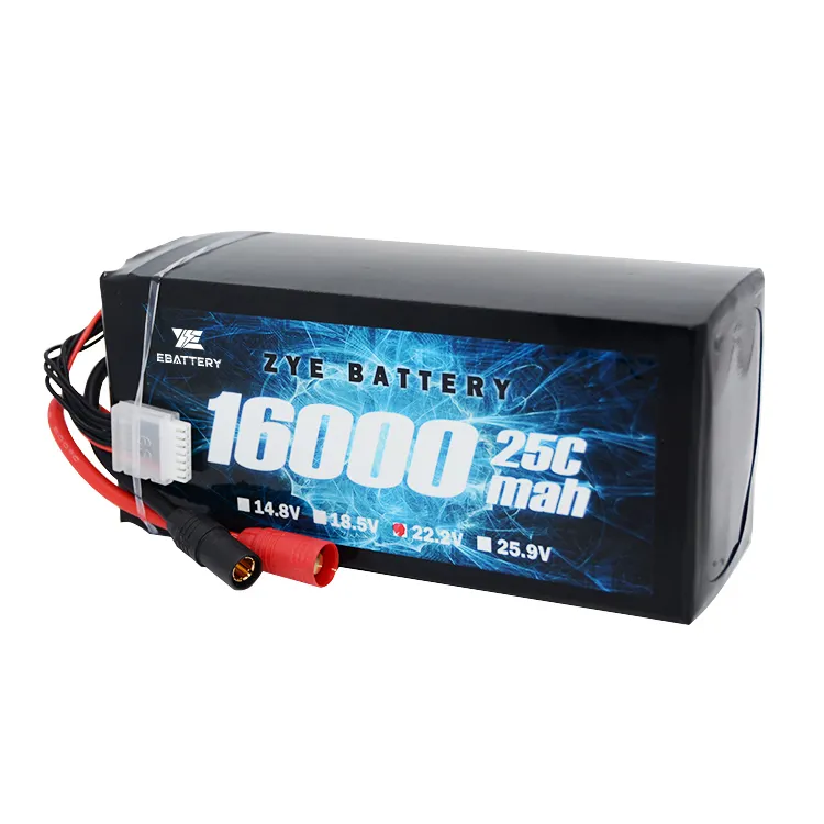 Toptan 16000mah lipo pil 11.1agricultural 14.8v4s tarım 22.2 için drone pili v 6s paketi