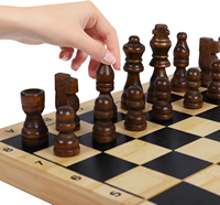 Coffret de Jeux en Bois Multifonctionnel Professionnel Pliable et Portable 3-en-1 : Échecs, Backgammon, Jeu de Stratégie – Idéal pour Hôtels, Boutiques, Clubs