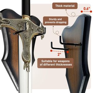 Soporte de Pared de <span class=keywords><strong>Madera</strong></span> con Forma de Escudo para Exhibición de Objetos Coleccionables, Soporte de <span class=keywords><strong>Madera</strong></span> para Decoración - Product Image 3