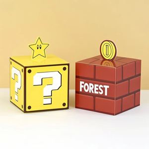 6Pcs <strong>Question</strong> Blocks Gift <strong>Box</strong> Kids Video Game Theme Birthday Party Favors Candy Treat Decoration Supplies Goody Bags 10cm