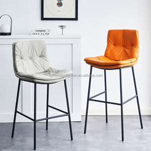 Tabourets <span class=keywords><strong>de</strong></span> bar vibrants en cuir PU avec dossier et repose-pieds, plusieurs options <span class=keywords><strong>de</strong></span> couleurs pour bar, café et îlot <span class=keywords><strong>de</strong></span> cuisine - Product Image 5