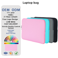 Housse d'ordinateur portable souple multicolore, sacoche, logo personnalisé, sac d'ordinateur portable souple avec poche