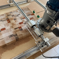 Kit de routeur CNC DIY 3 axes 20 mm avec base de 2440 mm et ensemble complet de rails linéaires pour projets de planification, de surfaçage et de gravure