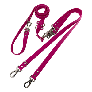 Accessori per animali domestici in PVC impermeabile doppio guinzaglio per cani regolabile doppia Clip guinzaglio per animali domestici con chiusura in metallo resistente fibbia - Product Image 1
