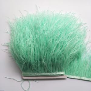 تخفيضات هائلة: شريط ريش النعام المصبوغ بطول 8-10 سم، حواف وشرائط قماش لتزيين الملابس وفساتين الزفاف - Product Image 6