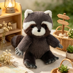 Divertido y Adorable Peluche de <span class=keywords><strong>Mapache</strong></span> en Forma de Panda, Cojín Decorativo, Relleno de Poliéster y Algodón PP, Regalo de Cumpleaños Perfecto - Product Image 3