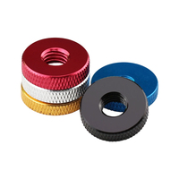 Écrou moleté plat en alliage d'aluminium GB807 M3-M16, anodisé, coloré, pour outils de micro-réglage