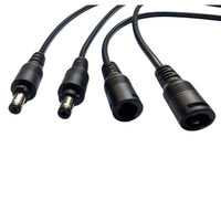 Cable de Alimentación CC Blanco de 24 AWG, 5.5x2.1mm, Conector Macho-Hembra con Bloqueo Seguro, Cable de Extensión