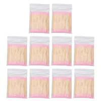100 pièces/sac Coton-tiges à double pointe en bois pour le corps, à pointe de précision, pour le nettoyage