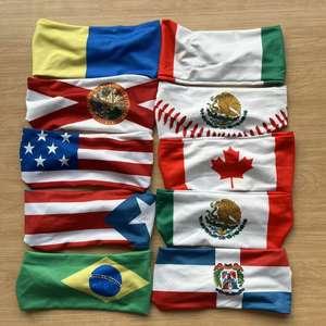 Fq Tùy Chỉnh Quốc Gia Cờ Headband Cờ Quốc Gia Headpieces Thể Thao Phòng Tập Thể Dục Yoga Sweatband Mỹ Ngày Độc Lập Headbands - Product Image 5