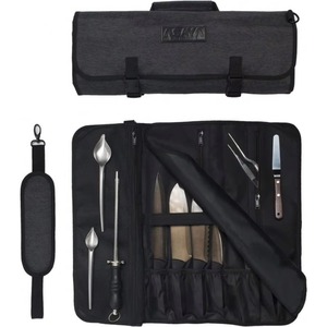 Bolsa enrollable para cuchillos de chef, informal, con 10 ranuras, multiusos, organizador de cuchillos, muestra gratuita. - Product Image 2