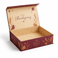 Wholesale Custom Cardboard Thanksgiving Day Gift Boxes Magnet Close Rigid Foldable Gift Packaging Magnetic Closure Paper Box