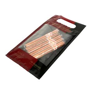 Custom Zipper Resealable OPP/PE Laminated Cigar Moisturizing Bags Disposable Three-Side Sealing Pouch for Cigar Humidor