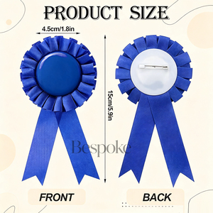 Rubans de récompense en polyester écologiques personnalisés avec logo pour Noël, la remise des diplômes, les événements sportifs, les concours scolaires, le premier prix - Product Image 2
