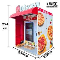 Máquina Expendedora de Pizza Automática para Exteriores, con Pedidos Digitales, Operada con Monedas, Horneado en 3 Minutos, Marca NINIX, 10 Pulgadas