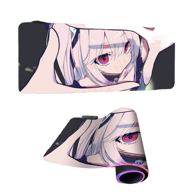 Custom OEM Anime Gaming Mouse Pad with 3D Printed Non-Slip Base Water Resistant for PC/Office Use in Stock & Fast Shipping